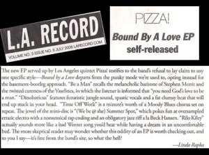 LA Record review of Pizza!'s "Bound by a Love"